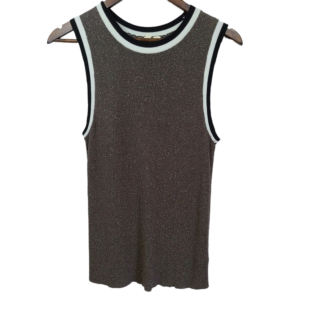 Moth Ribbed Stretch Sleeveless Top Medium